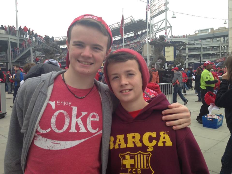 Riley and Gavin at Nationals Park.