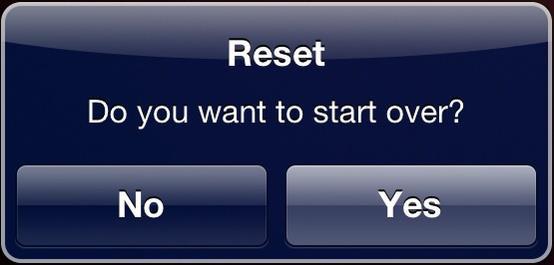 Hitting the reset button