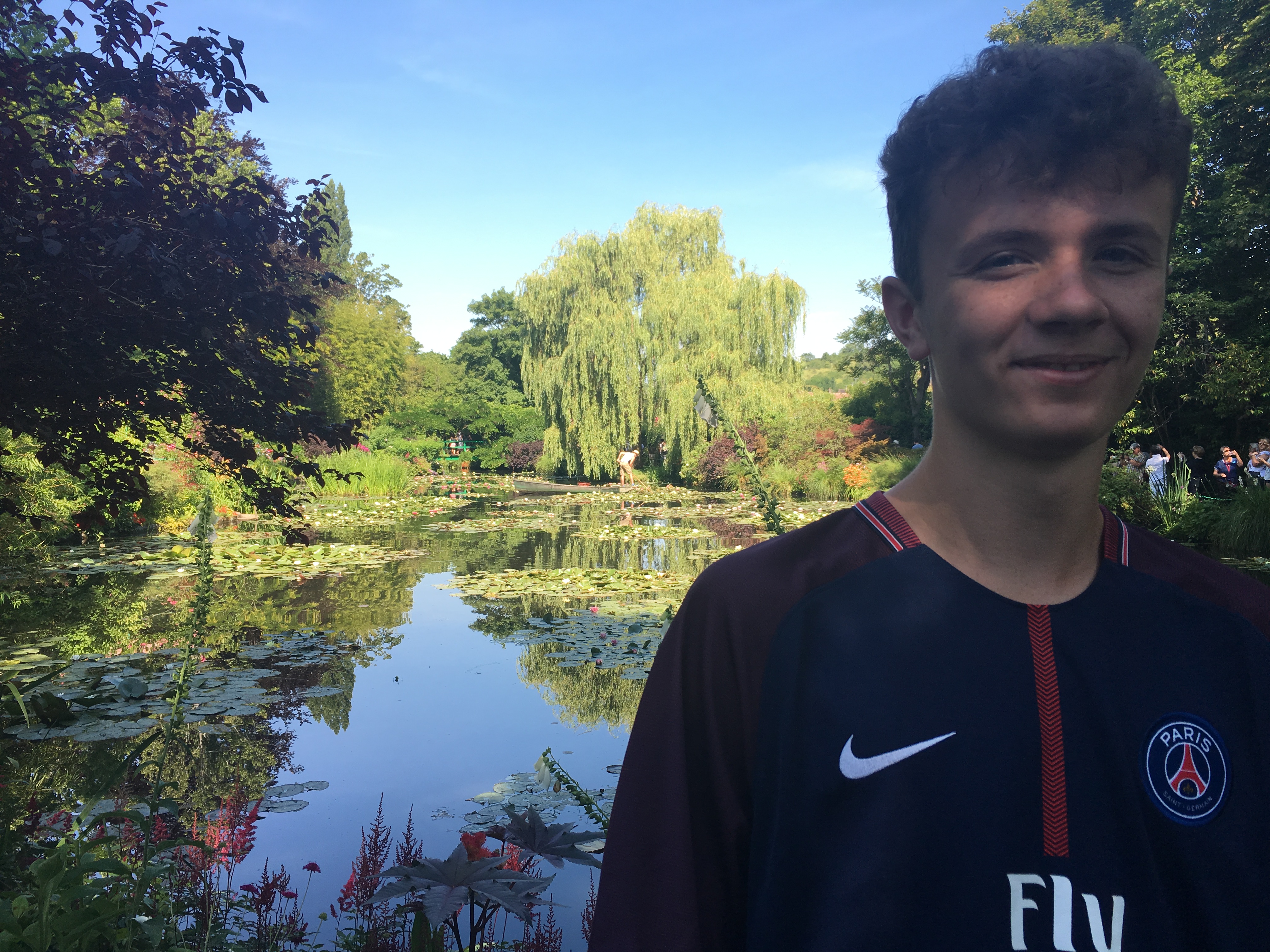 Riley in the garden at Monet's house in Giverny