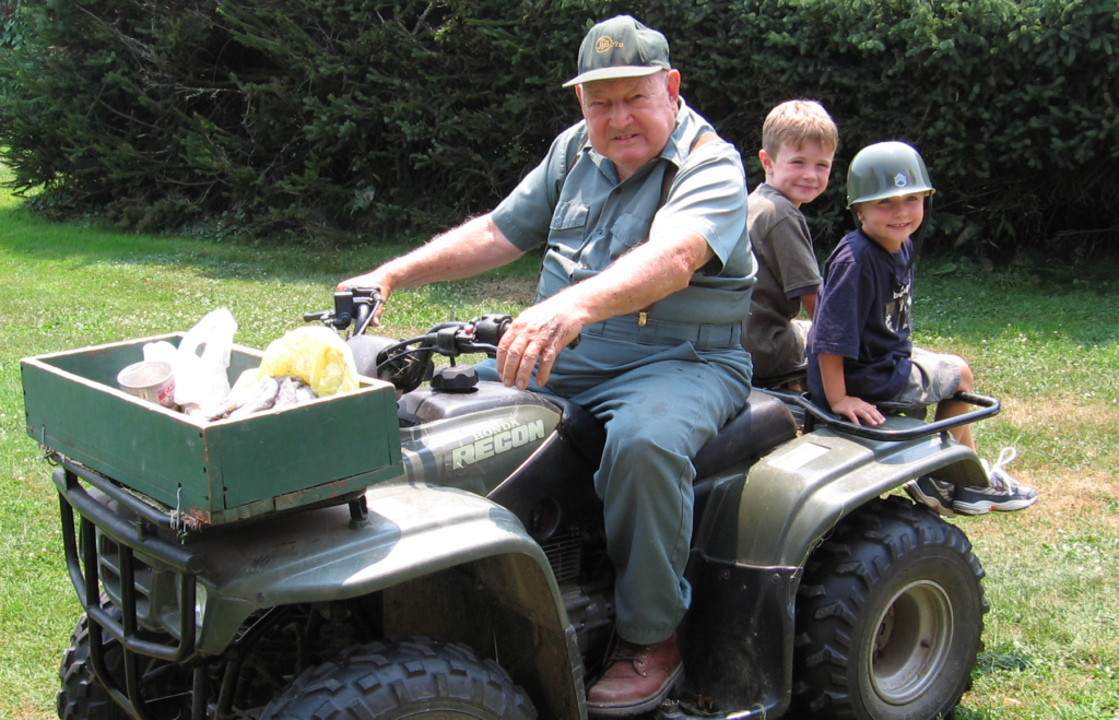 An old picture of you boys with Pap Gower. He and your grandmother are missed.